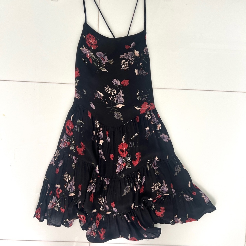 Free People Black Floral Dress